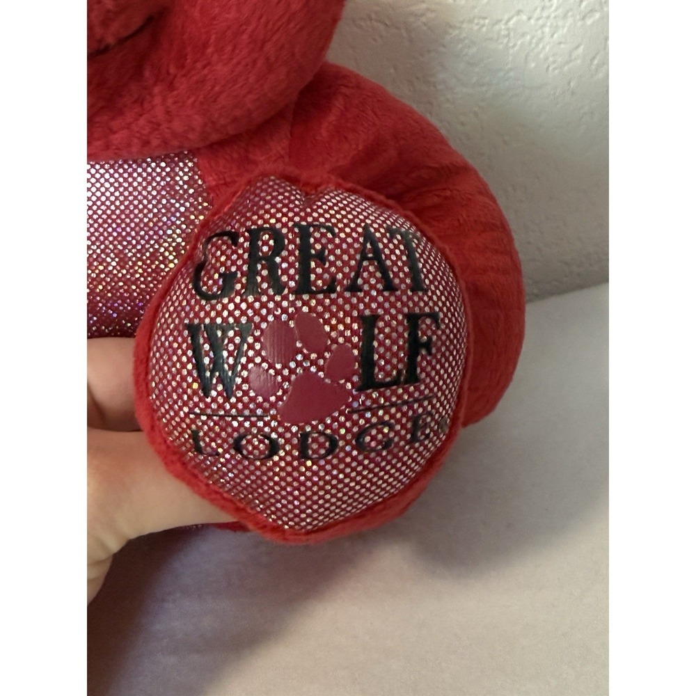 Build A Bear Great Wolf Lodge Red Dragon Plush Glitter Wings Stuffed Animal 15" - Picture 2 of 10